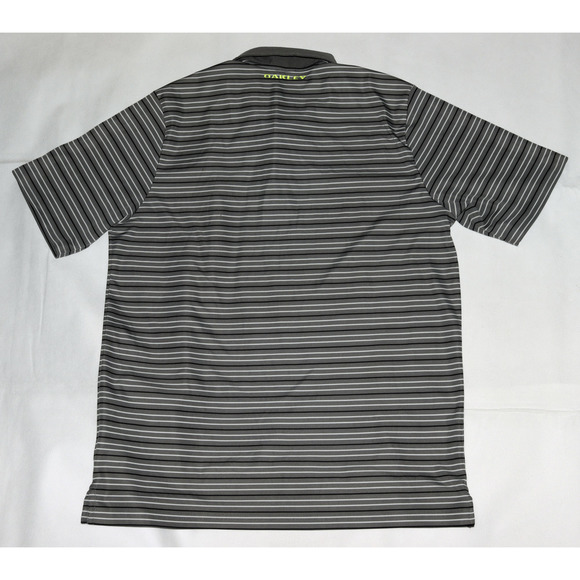 Oakley Men's Short Sleeve Golf Polo Striped Shirt Size Large - Picture 3 of 6